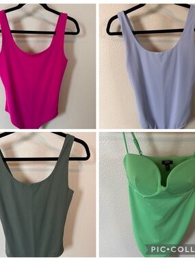 *LOT OF 4* Express Women’s Body Contour Tank Bodysuits -  S/XS